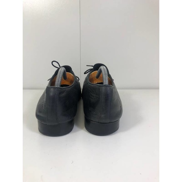 John Weitz Vintage Mens Oxford Black Leather Wingtip Brogue Lace Up Size 9